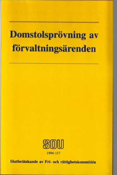 Omslaget till SOU 1994:117