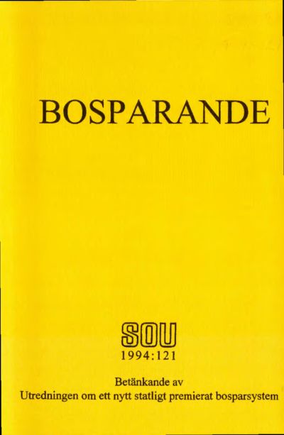 Omslaget till SOU 1994:121