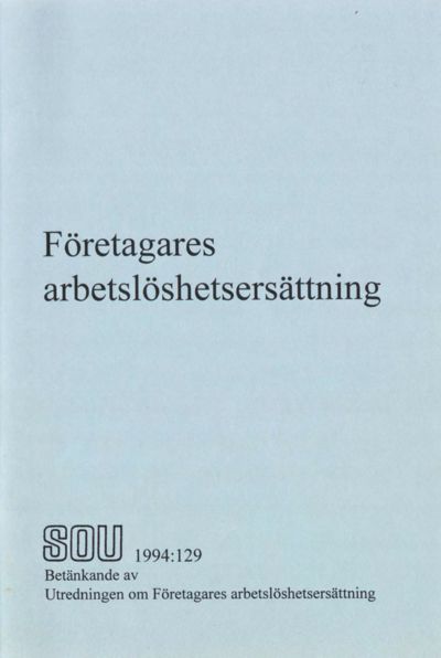 Omslaget till SOU 1994:129
