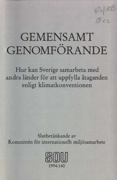 Omslaget till SOU 1994:140