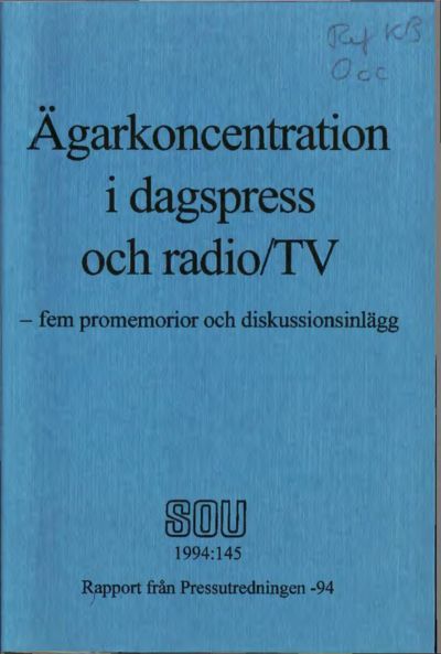 Omslaget till SOU 1994:145