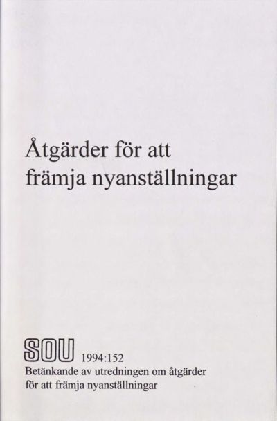 Omslaget till SOU 1994:152