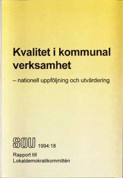 Omslaget till SOU 1994:18
