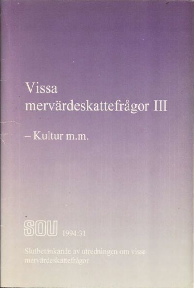 Omslaget till SOU 1994:31