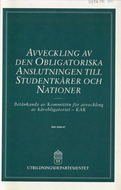 Omslaget till SOU 1994:47