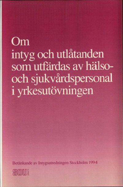 Omslaget till SOU 1994:71