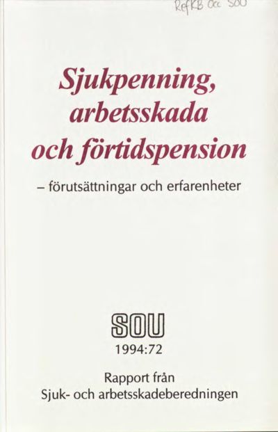 Omslaget till SOU 1994:72