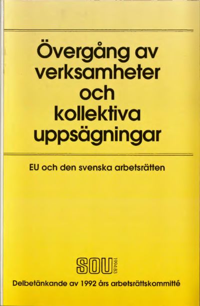 Omslaget till SOU 1994:83