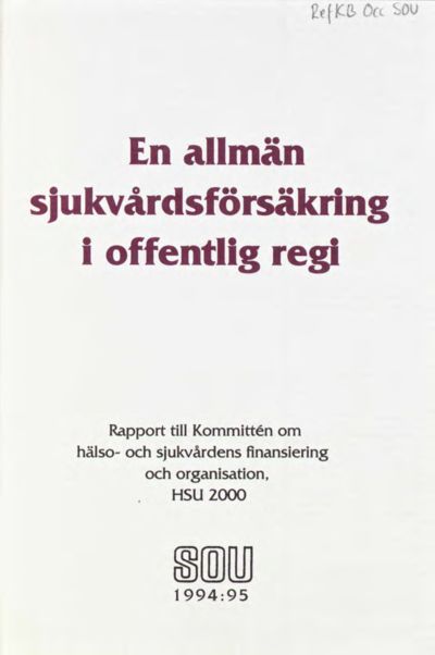 Omslaget till SOU 1994:95