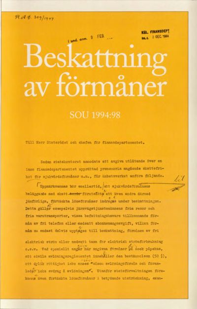 Omslaget till SOU 1994:98