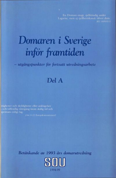 Omslaget till SOU 1994:99