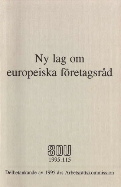 Omslaget till SOU 1995:115
