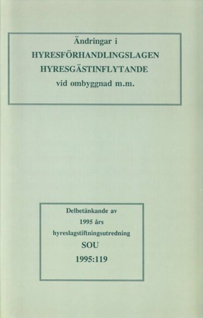 Omslaget till SOU 1995:119