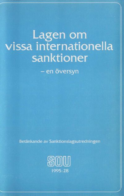 Omslaget till SOU 1995:28