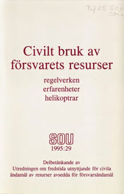 Omslaget till SOU 1995:29