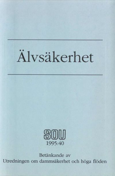Omslaget till SOU 1995:40