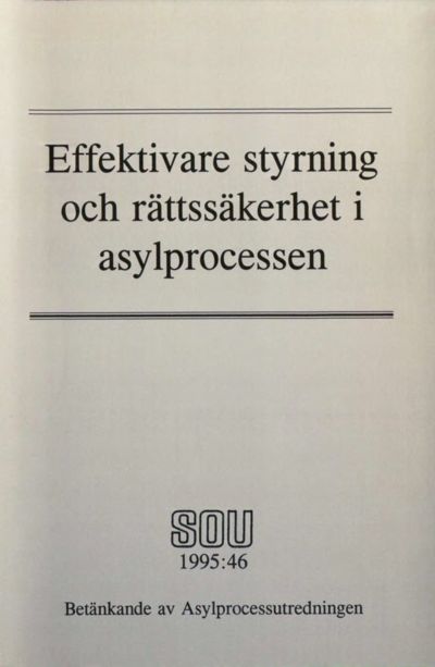 Omslaget till SOU 1995:46