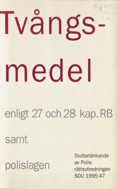 Omslaget till SOU 1995:47