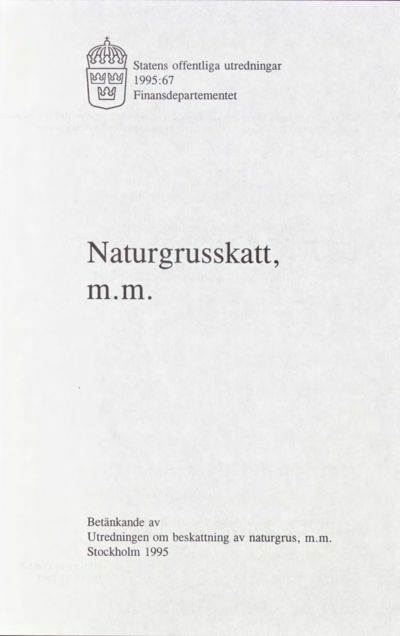 Omslaget till SOU 1995:67