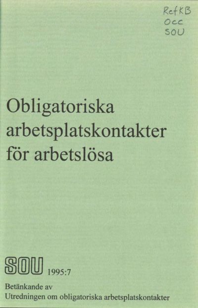 Omslaget till SOU 1995:7