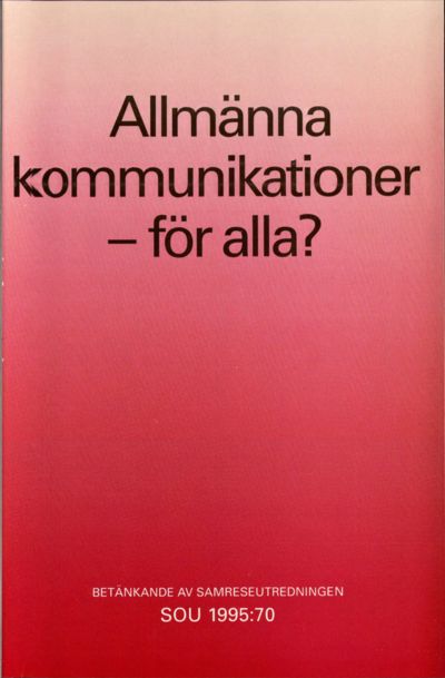 Omslaget till SOU 1995:70