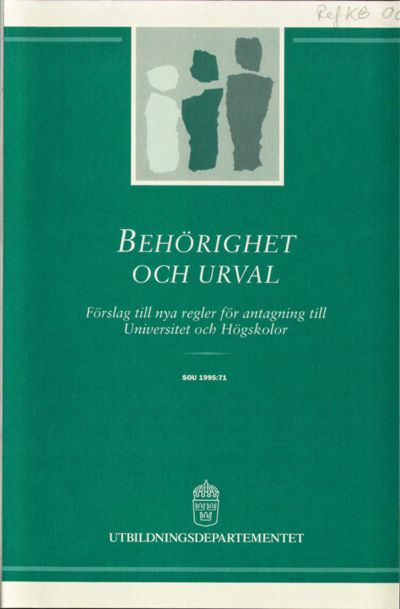 Omslaget till SOU 1995:71