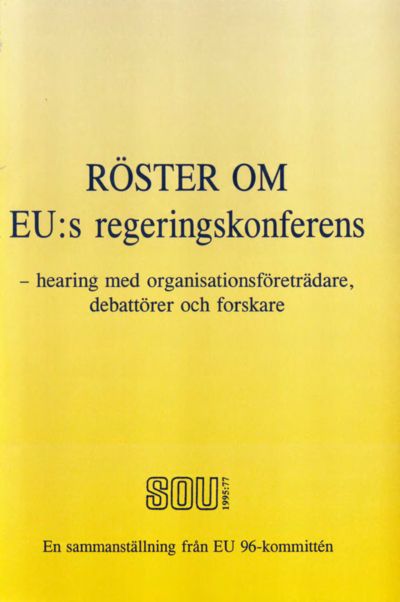 Omslaget till SOU 1995:77