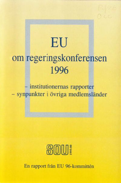 Omslaget till SOU 1995:80