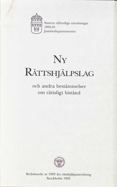 Omslaget till SOU 1995:81