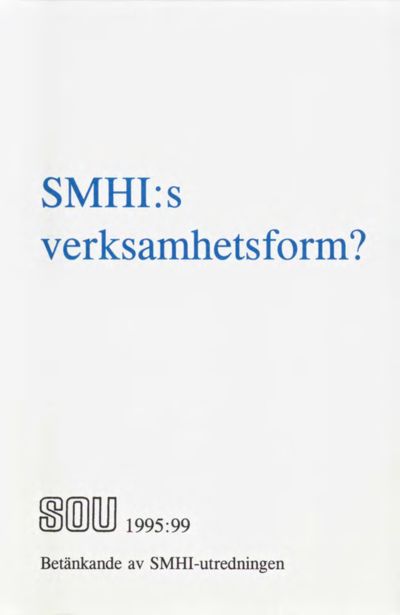 Omslaget till SOU 1995:99