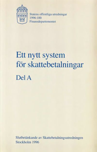 Omslaget till SOU 1996:100