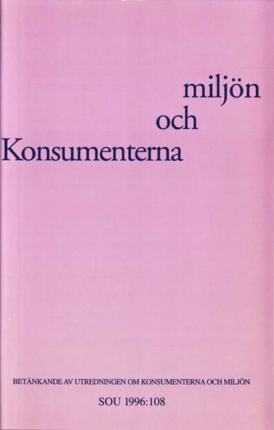 Omslaget till SOU 1996:108