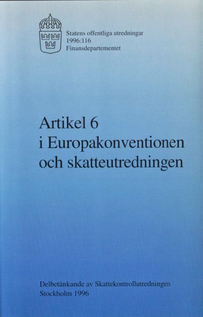 Omslaget till SOU 1996:116