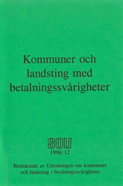 Omslaget till SOU 1996:12