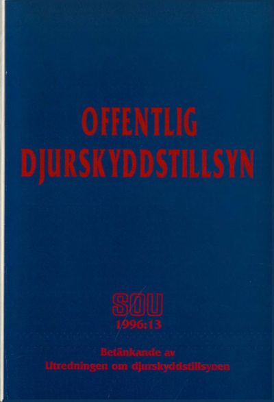 Omslaget till SOU 1996:13