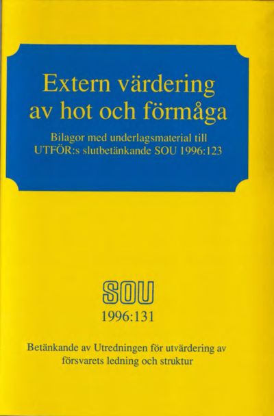 Omslaget till SOU 1996:131