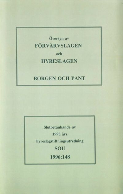 Omslaget till SOU 1996:148