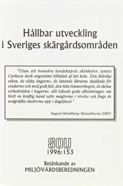 Omslaget till SOU 1996:153