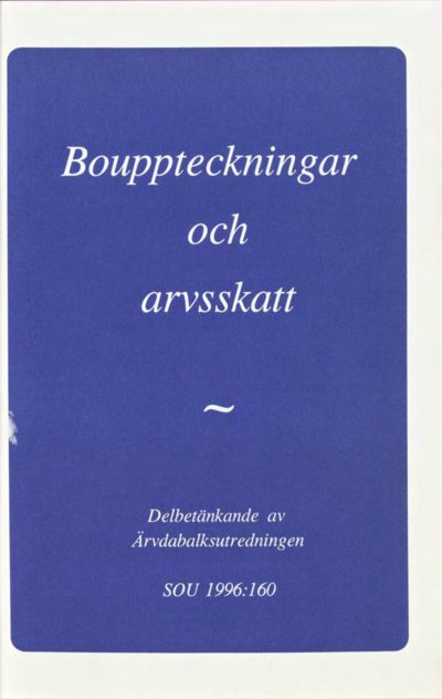 Omslaget till SOU 1996:160