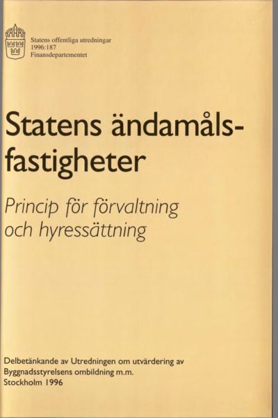 Omslaget till SOU 1996:187