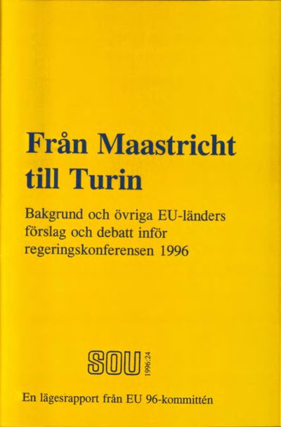 Omslaget till SOU 1996:24