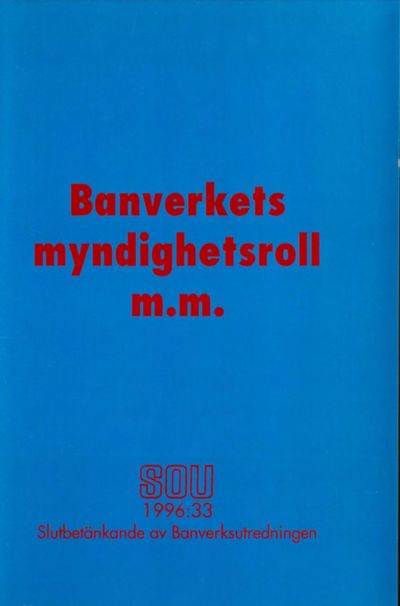 Omslaget till SOU 1996:33