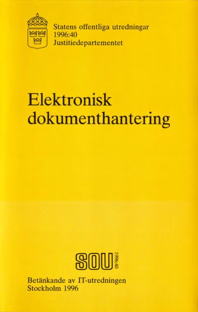 Omslaget till SOU 1996:40