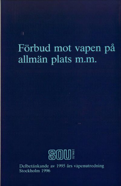 Omslaget till SOU 1996:50
