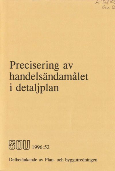 Omslaget till SOU 1996:52