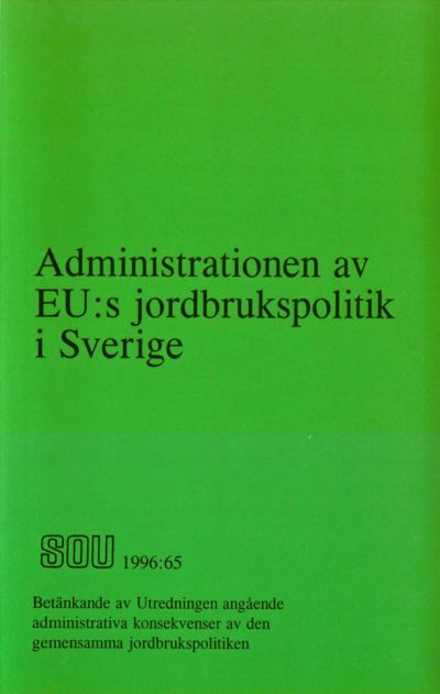 Omslaget till SOU 1996:65