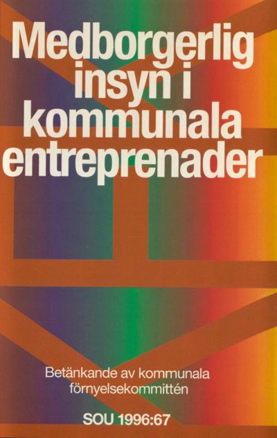 Omslaget till SOU 1996:67