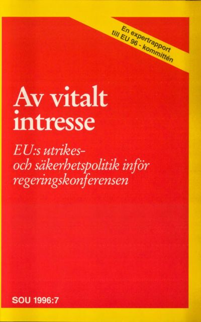 Omslaget till SOU 1996:7