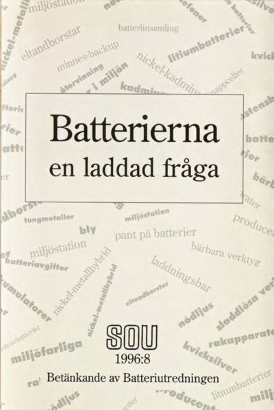 Omslaget till SOU 1996:8