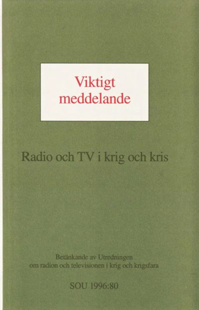 Omslaget till SOU 1996:80